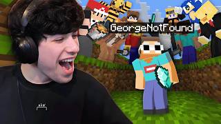 100000 If George SURVIVES vs PRO PLAYERS in Minecraft [upl. by Eissahc]