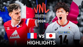 🇯🇵 JAPAN vs FRANCE 🇫🇷  Highlights  Mens VNL 2024 [upl. by Brendin308]