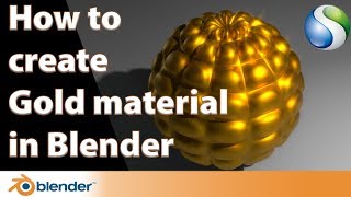 How to create Gold material in Blender 279 Cycles Render  Blender Beginner tutorial [upl. by Akemahs388]