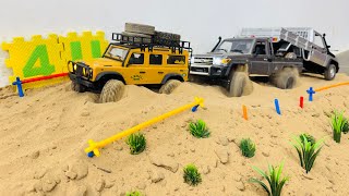 Best Rc Cars FOR off Road test  Land Rover Defender vs Toyota Land Cruiser Delivery truck [upl. by Newfeld333]