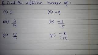 How to find additive inverse  Find the additive inverse of [upl. by Decima776]