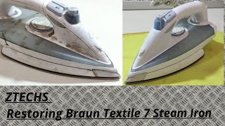 How to Restore Steam Iron  How to Repair Braun Texstyle 7 Steam Iron  ASMR Restoration [upl. by Assej173]