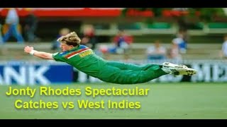 Jonty Rhodes spectacular catches against the West Indies in 1993  Won man of the match [upl. by Ellitnahc]