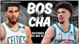 Boston Celtics vs Charlotte Hornets Full Game Highlights  Nov 1  2025 NBA Season [upl. by Enyrhtak954]