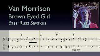 Brown Eyed Girl  Van Morrison Bass Transcription [upl. by Desai691]