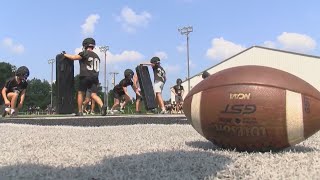 High school football practice kicks off in Arkansas during heat wave [upl. by Adanar]