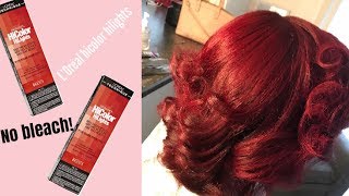 How to dye your hair Red without Bleach ft Loreal HiColor Highlights Magenta amp Red [upl. by Solram]