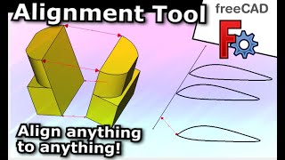 FreeCAD Alignment Tool Align 3D  2D and Reference Images [upl. by Hoxsie748]