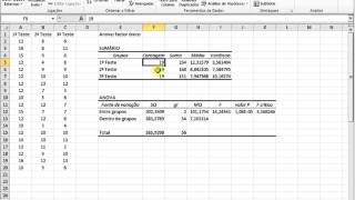 Anova fator único  Excel [upl. by Pape]