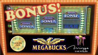 🍀 LANDED THE BONUS ON MEGABUCKS SLOT AT THE MIRAGE CASINO IN LAS VEGAS [upl. by Hyatt375]