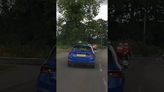 Selfish Cyclists Blocking the Road Again Airth Falkirk District Scotland UK [upl. by Ydarb]