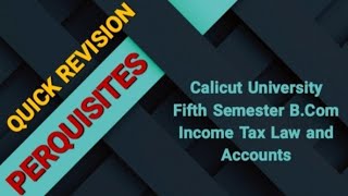 PerquisitesIncome from SalariesIncome Tax Law and AccountsBCom Fifth sesmester [upl. by Marleen994]