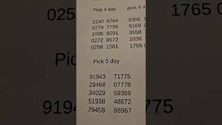 pick 3 pick 4 lottery number s [upl. by Weksler372]