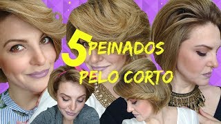 5 IDEAS RÁPIDAS DE PEINADOS PARA PELO CORTO Dianne [upl. by Freeland804]