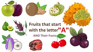 fruits that start with the letter quotAquot with some interesting facts in English vocabulary [upl. by Anisah747]