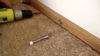 How to install a door stopper [upl. by Yffat]