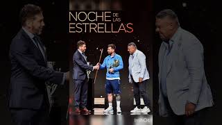 The president of CONMEBOL honors Lionel Messi with the ‘baton of football’ [upl. by Beniamino836]