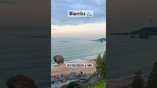 Lumières et Vagues 🌊 L’Atlantique s’illumine à Biarritz 🌅🤩💙 [upl. by Aeht607]