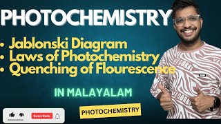 Photochemistry in MalayalamIJablonski DiagramICSIR NETSETGATEBSc Chemistry [upl. by Alesi464]