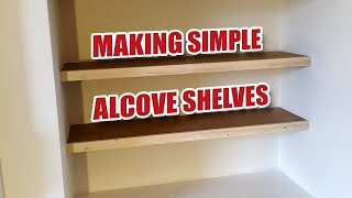 How I Make Simple Floating Alcove Shelves no nailgun [upl. by Lateehs]