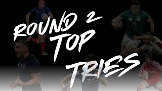 2024 SIX NATIONS ROUND 2 TOP TRIES [upl. by Ahsiram]