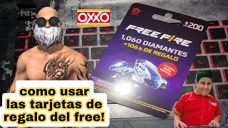 COMO CANJEAR LAS TARJETAS DEL OXXO DE FREE FIRE 2024 MAS DIAMANTES💎💎 [upl. by Essilec]