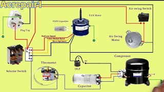 Window Ac Wiring Diagram [upl. by Aivat]