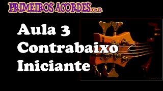 Aula de Contrabaixo Iniciante  As notas  Aula 3 [upl. by Haet472]