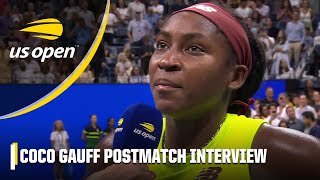 Job is not done 🎤 Coco Gauff reflects on making her first US Open Final 🎾 [upl. by Arri]