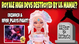 FIGHTING ROYALE HIGH DEVELOPERS FIGHTING AT ROYALECON 2022 LIL MAMA ENDS THEMrobloxroyalehigh [upl. by Nnazus111]