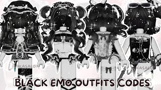 Black Emo Outfits IdeasOutfits Codes w Links Roblox berry Avenue outfit codes PT 1 [upl. by Kcirddor]