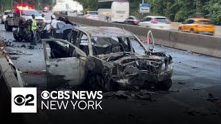 Two people killed in wrongway crash on Henry Hudson Parkway [upl. by Suirtimid310]