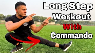 Long Step Running Workout With Commando [upl. by Eddra]