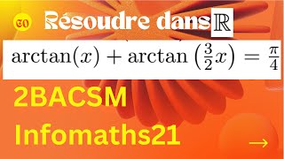 Equation Arctan  arctanx  arctan32  x  π4 🔍🧠 [upl. by Anyad]