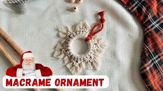 DIY MACRAME CHRISTMAS ORNAMENTS TUTORIAL 🎅 MACRAME PROJECT 🎄 Makramowa Choinka [upl. by Millisent517]