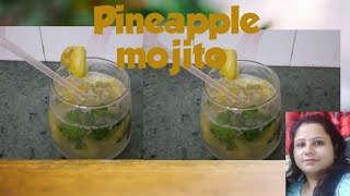 Pineapple mojitoNon Alcoholic RecipeEasy 5 minutes mojito recipe with soda at home [upl. by Ive]