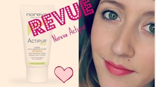 Revue  Crème antiimperfections actipur de chez Noreva [upl. by Aieki174]