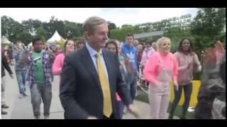 Taoiseach Enda Kenny Dances at the quotBloomquot Festival May 2014 [upl. by Boelter593]