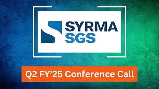 Syrma SGS Q2 2025 Conference Call conferencecall concall earningscall syrma syrmasgs [upl. by Rimidalb]