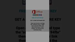 Free Activation Key for Microsoft office hack youtube technology tech techno [upl. by Ssor]