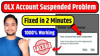 OLX Account Suspended Problem  How to Unbanned OLX Suspended Account  OLX Account Unban Live 2023 [upl. by Ehcram227]