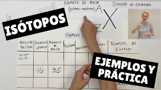 Isótopos ejemplos respuestas y práctica ⚛️✏️📚✍🏻 [upl. by Siusan]