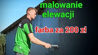 malowanie elewacji farbą fasadową z markietu mrówka 🐜 czy warto oszczędzać [upl. by Franciscka444]