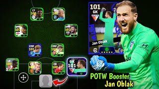 101 Booster Jan Oblak ☠️🔥 Best POTW Goalkeeper In eFootball 2025 [upl. by Asille]