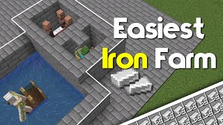 Minecraft Easy Iron Farm  Simple Iron Golem Farm  Tutorial 120 [upl. by Olracnaig]