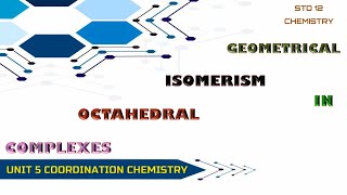 3D ANIMATION ON GEOMETRICAL ISOMERISM IN OCTAHEDRAL COMPLEXES STD 12 COORDINATION CHEMISTRY [upl. by Llerod204]