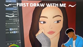 Relax And Draw With Me Softspoken ASMR not really Kinda😅 [upl. by Atiuqel354]