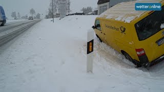 WetterReporter Starker Schneefall im Süden [upl. by Ellerud]