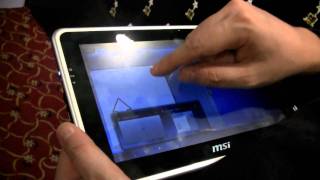 Hands On MSI Windpad 100W 10quot Windows 7 Tablet [upl. by Dnalel]