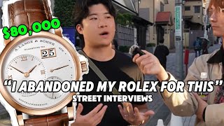 Asking Strangers about their Watches in Harajuku  Japan Street interview [upl. by Atikir]